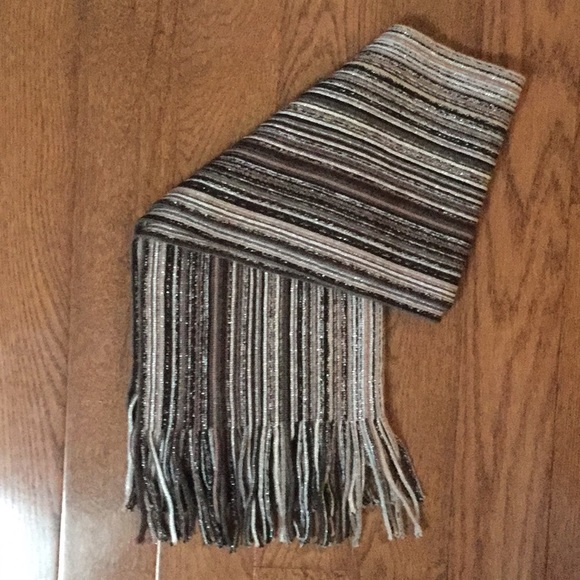 JCP Scarf 💗 Brown Silver Black NWOT - Picture 8 of 8